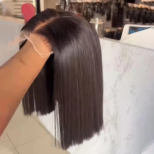 13x6 HD Lace Wig Bone Straight Short Bob Wigs Human Hair Wigs 250% Density Brazilian 13x4 HD Lace Frontal Wig For Women on Sale Promotion Wigs 100% Human Hair Wigs Hd Smooth Wig Human Lace Short Cut Original Vietnamese Wigs L
