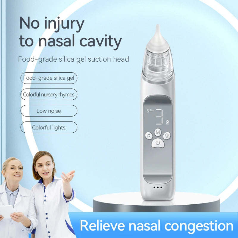Electric Nasal Aspirator for Babies and Children - Snot Booger Cleaner Nasal Suction Machine for Infants to Remove Nasal Obstruction