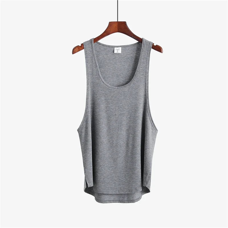 Fitness Clothing Blank Sleeveless Shirt Men's Gym Stringer Tank Top Bodybuilding Tank Top Men Sportswear Undershirt Fashion Vest