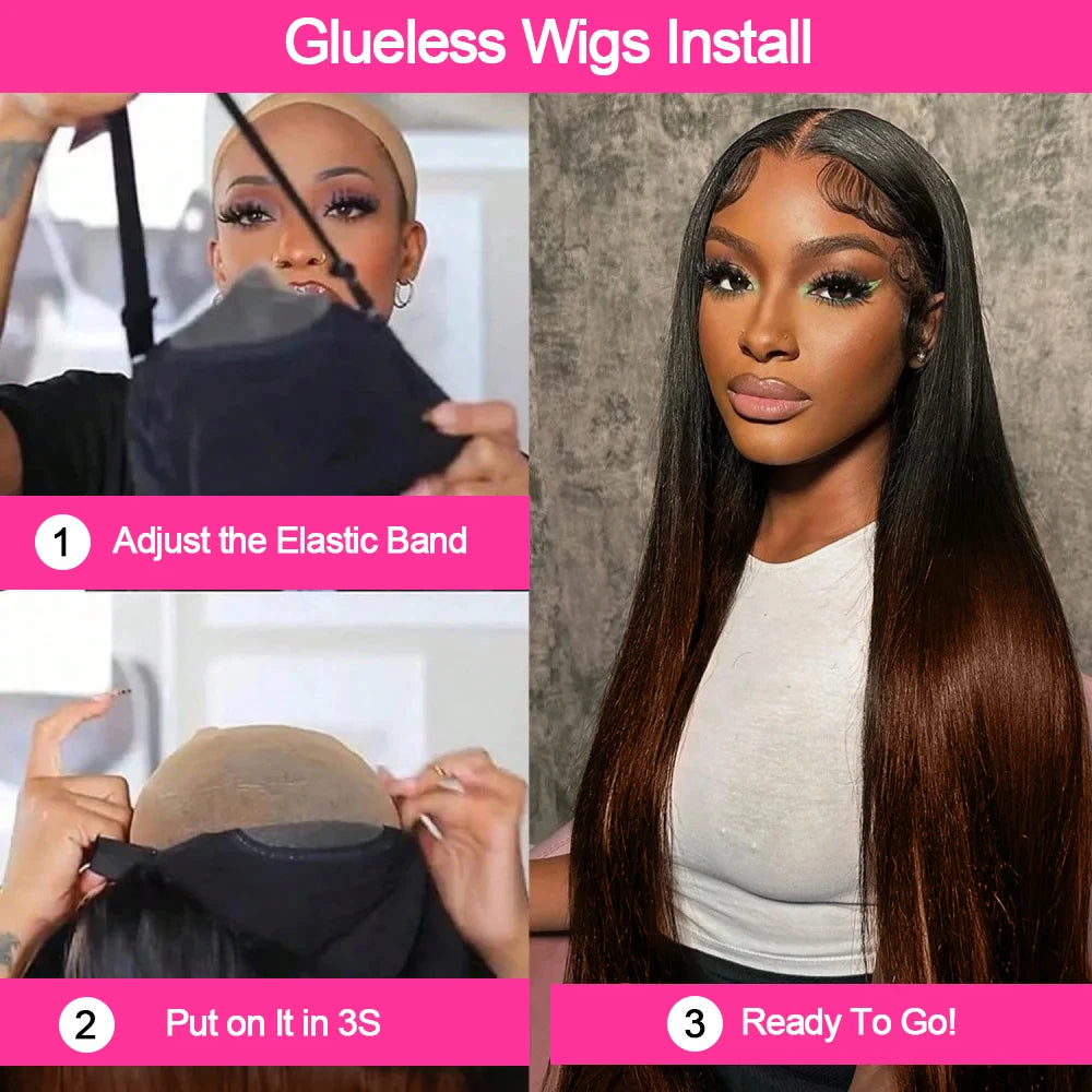 250% Density Wear Go Vietnamese 13x4 HD Colorful Shadow Right Lace Frontal Human Hair Wigs, Emphasis on Glueless Wigs for Natural-Looking Women