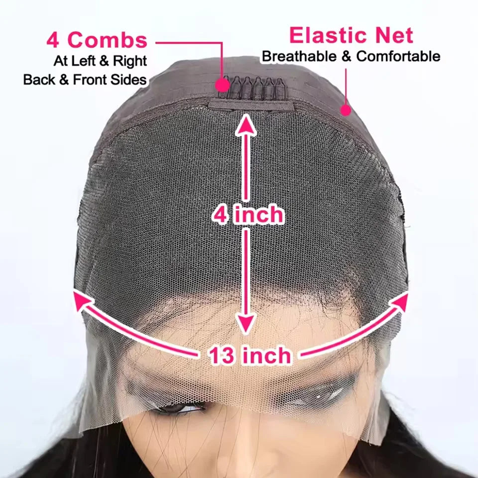 Perruque Bob Brune Chocolat Lisse 4X4 Frontal en Dentelle HD Lisse Ligne Naturelle Cheveux Pré épilés Cheveux Humains  16 pouces