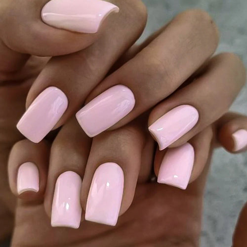 100 pcs d’ongles press-on rose clair, courts à moyens, carrés, faux ongles portables, 10 tailles, couverture complète, décoration pour doigts
