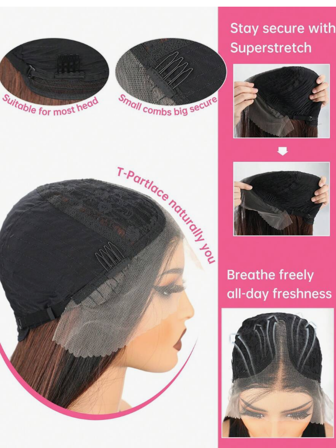 Perruques courtes pour femmes en cheveux humains sans colle