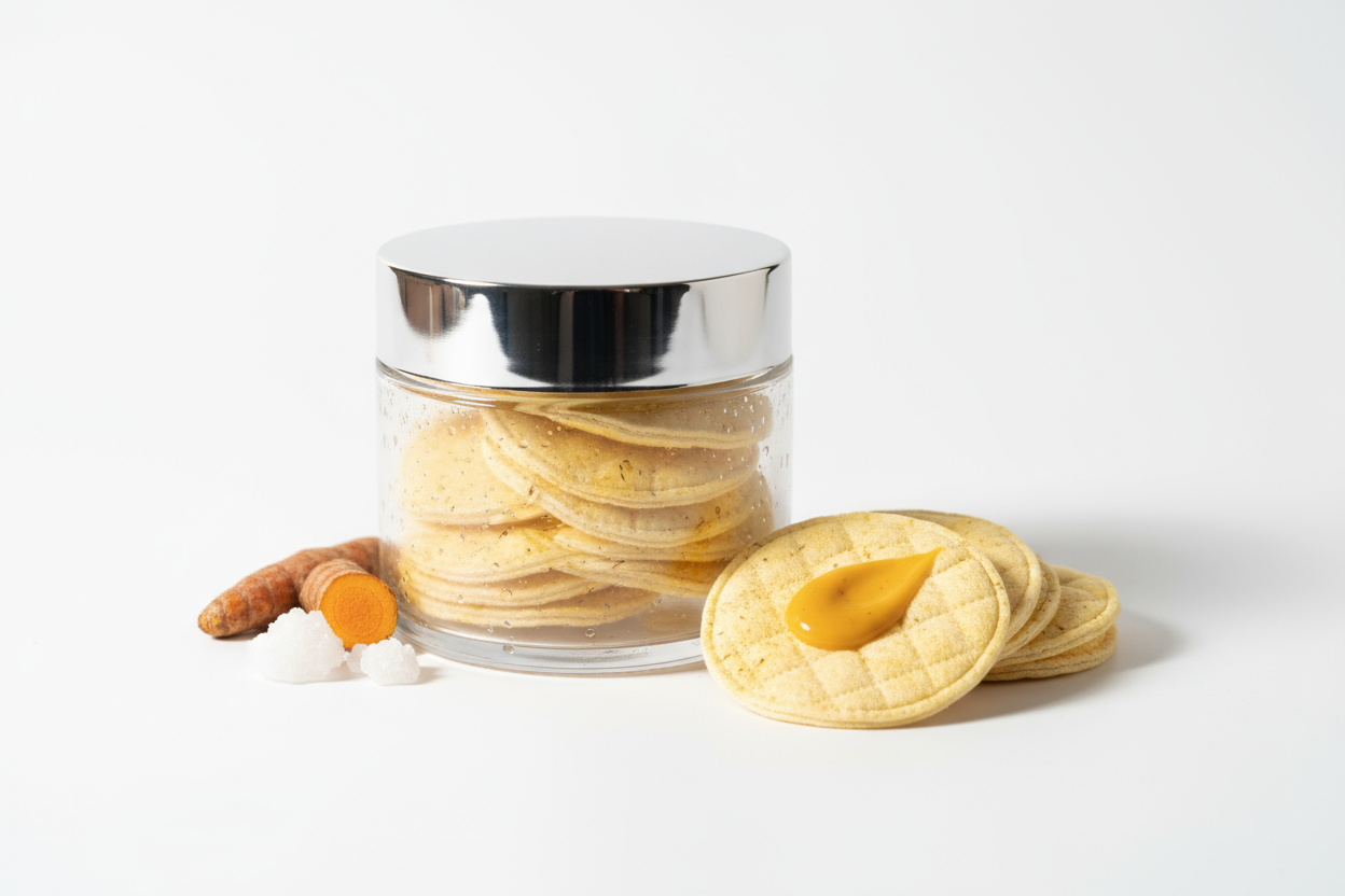 Pads Nettoyants Exfoliants au Curcuma et à l'Acide Kojique