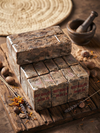 Savon noir africain artisanal ,  Nigéria, huile d'olive, ingrédients à base de plantes, savon solide
