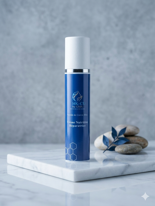 Crème réparatrice pour le visage au peptide de cuivre bleu GHK-Cu