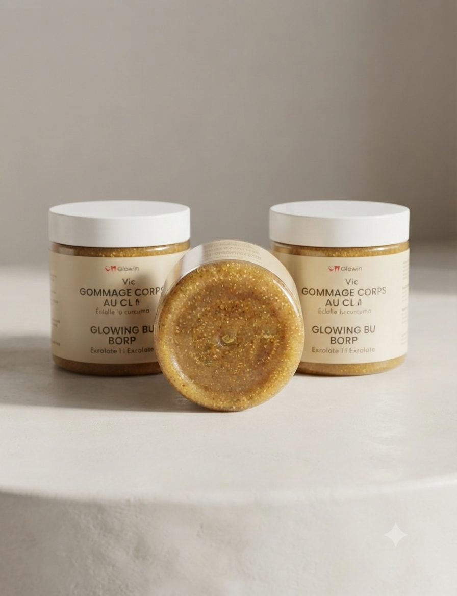 Gommage Corps Eclat au Curcuma et à l'Acide Kojique