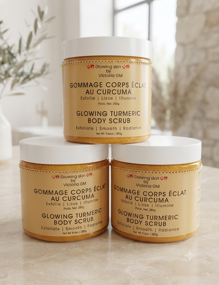 Gommage Corps Eclat au Curcuma et à l'Acide Kojique