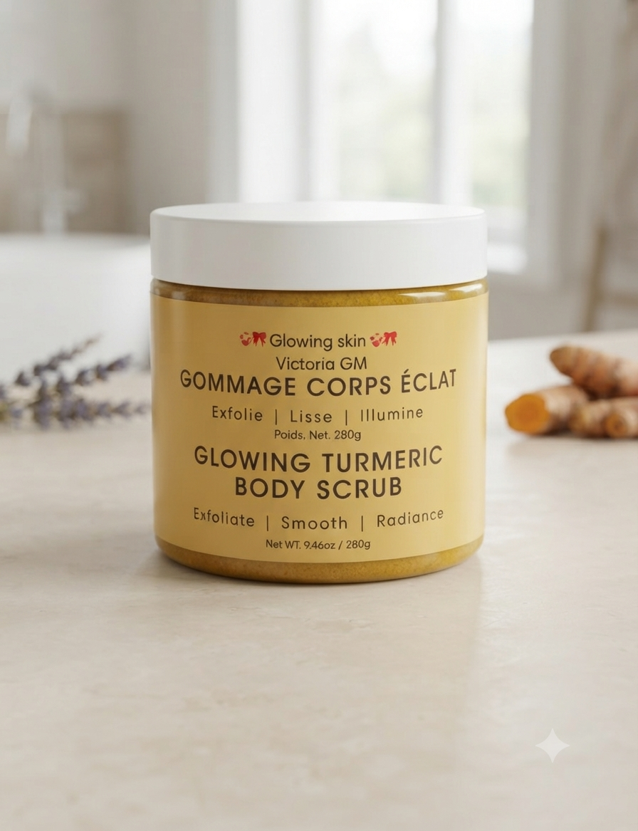 Gommage Corps Eclat au Curcuma et à l'Acide Kojique
