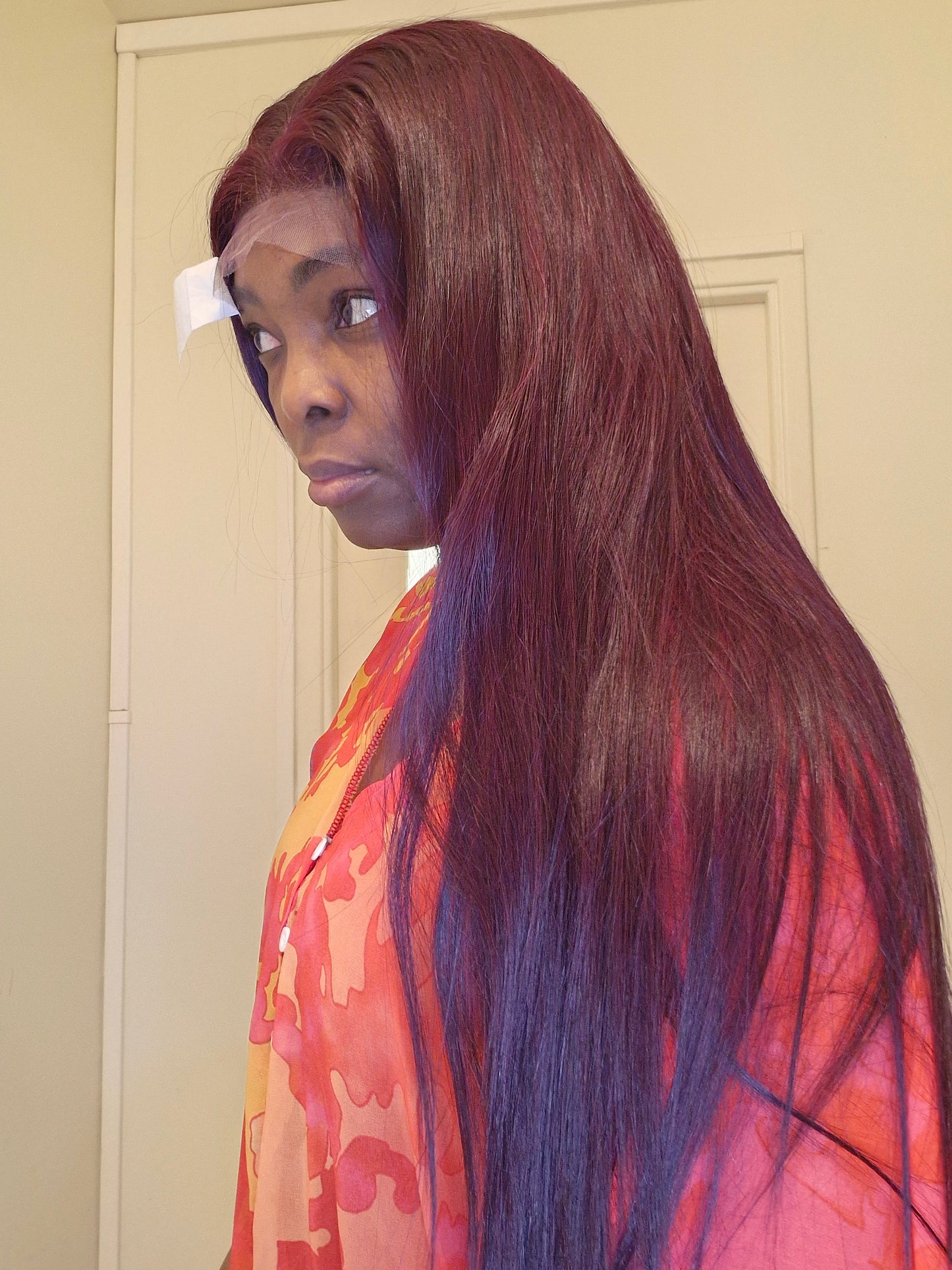 PERRUQE humain vietnamien IGH droit, borne straight WINE